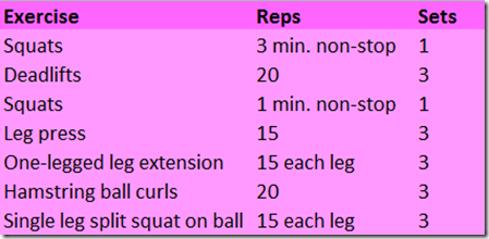 leg workout