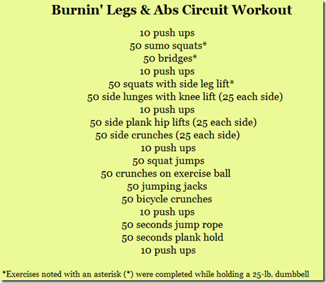 legs and abs circuit