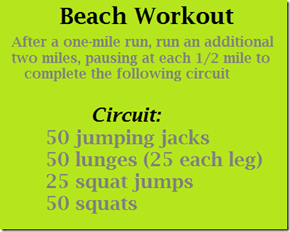 beach workout