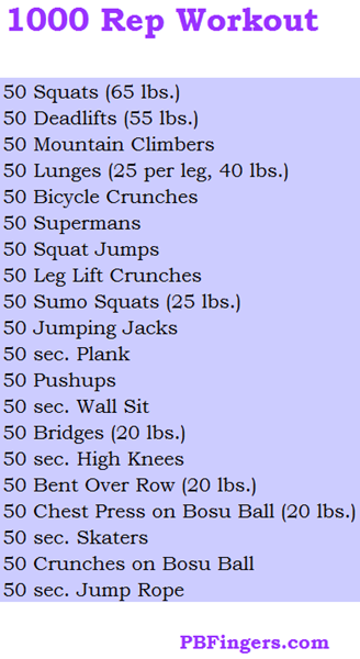 1000 Rep Workout