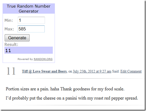 giveaway winner