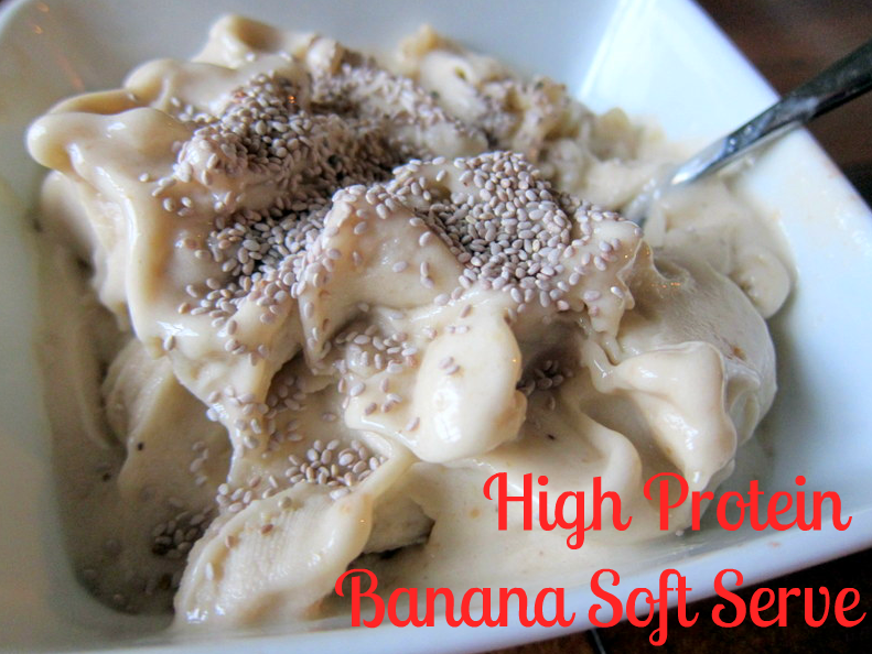High Protein Banana Soft Serve Peanut Butter Fingers