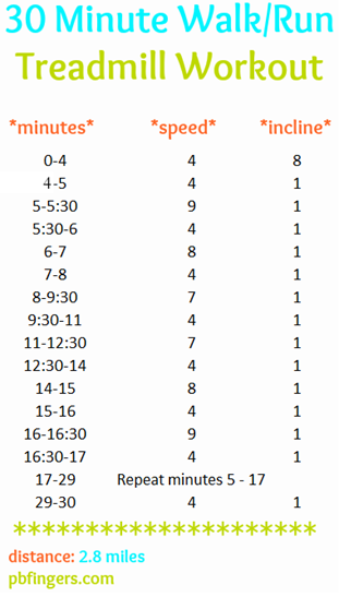 30 min treadmill workout