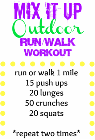 outdoor run walk workout