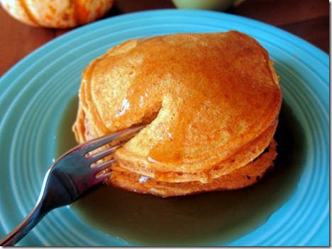 Honey Whole Wheat Pumpkin Pancakes