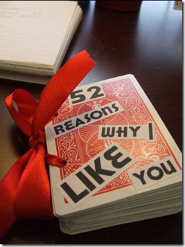 52 Reasons Why I Love You Deck of Cards