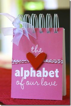 Alphabet Of Our Love Book for Valentine's Day