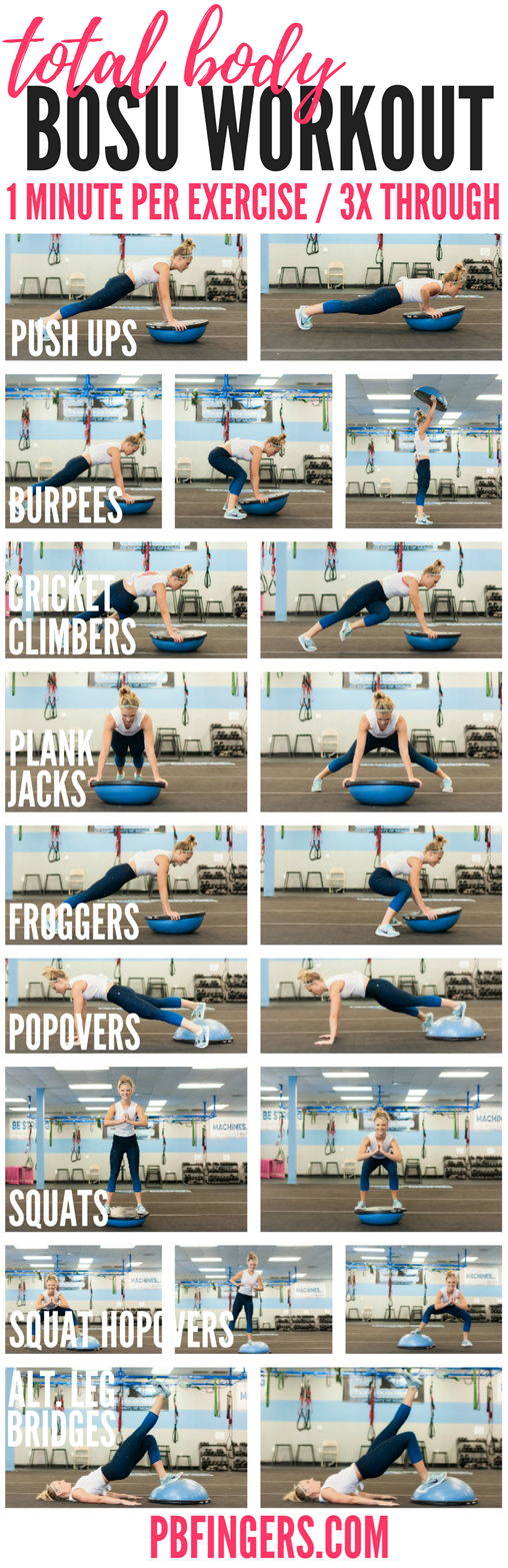 Total Body BOSU Workout, Peanut Butter Fingers