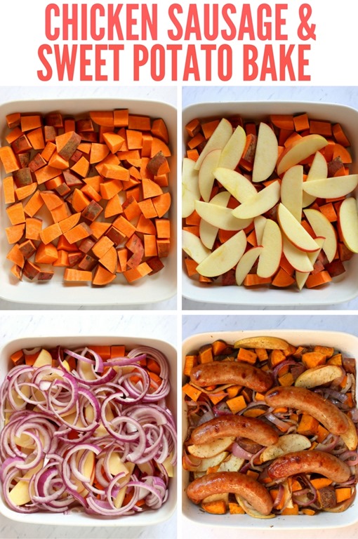 Chicken Sausage Sweet Potato Bake (Easy Dinner Recipe)
