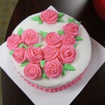 carrot cake with roses