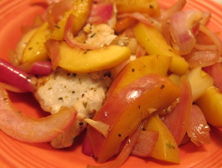 pork peaches onion 009
