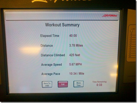 interval workout stats