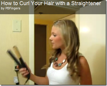 curling hair with straightener