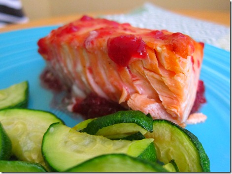 raspberry glazed salmon 004