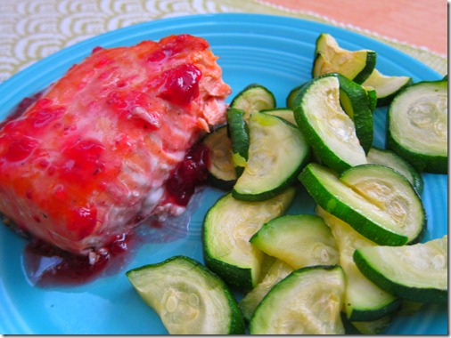 raspberry glazed salmon 011