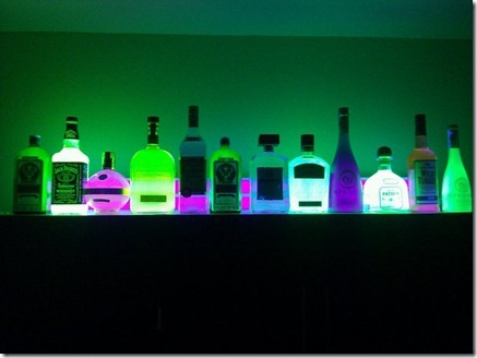 glow in the dark liquor bottles
