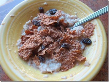 raisin bran and oatmeal