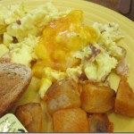 scrambled eggs with bacon and sausage 005