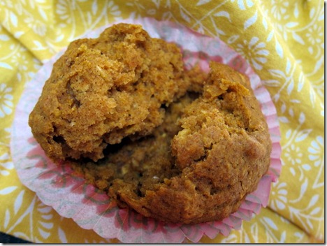 pumpkin oatmeal muffins 044