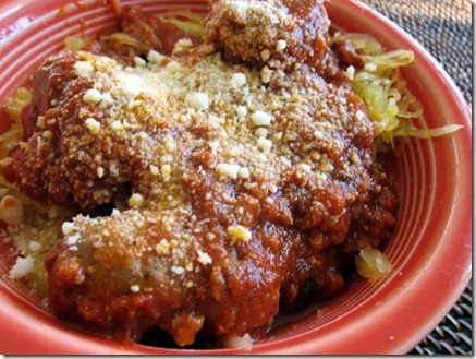 spaghetti squash with marinara sauce 003