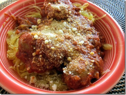 spaghetti squash with marinara sauce 004