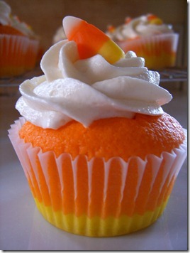 candy corn cupcakes