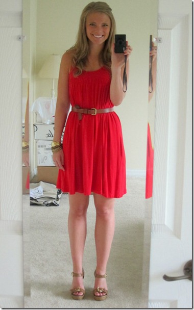 old navy red dress