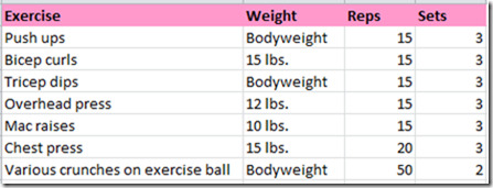 arm workout