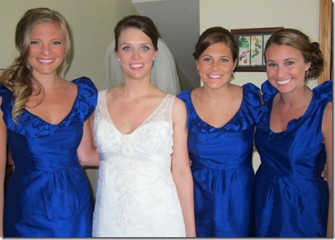 bridesmaids cobalt blue