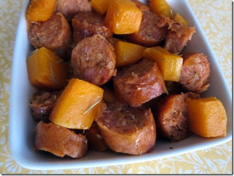 butternut squash and sausage 002