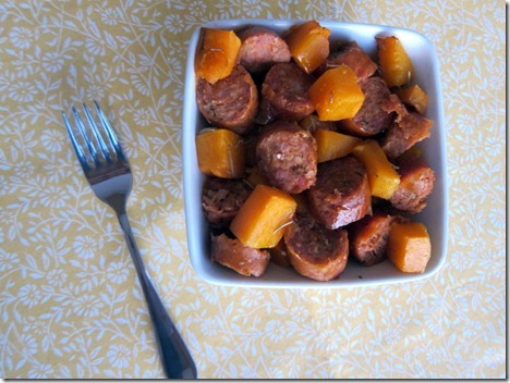 butternut squash and sausage 004