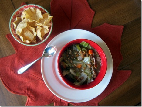 cabbage lentil soup 001