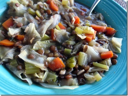 cabbage lentil soup 016