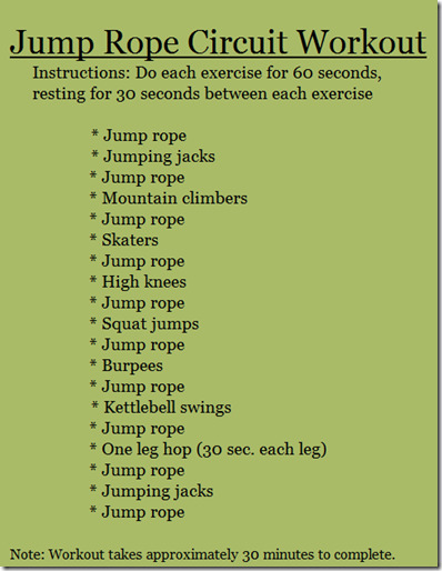 Jump rope circuit