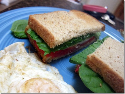 egg hummus sandwich