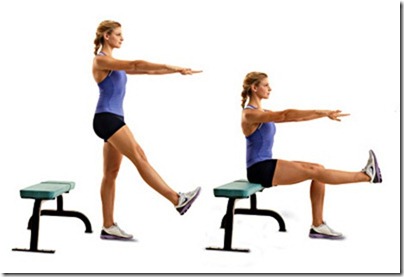 single leg bench sit