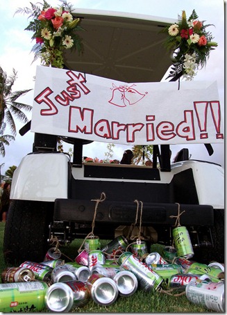 wedding golf cart