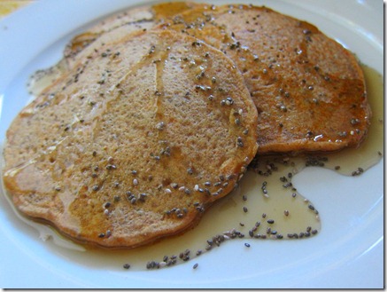 whole wheat chia seed pancakes