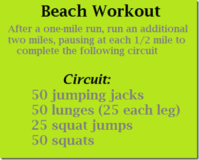 beach workout