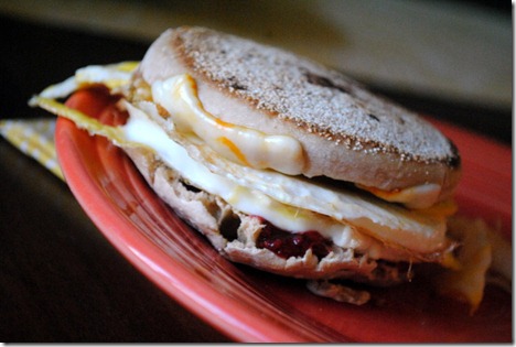 english muffin breakfast sandwich