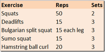 leg workout