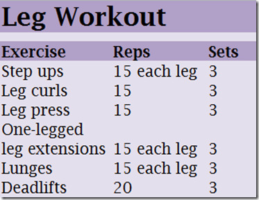leg workout