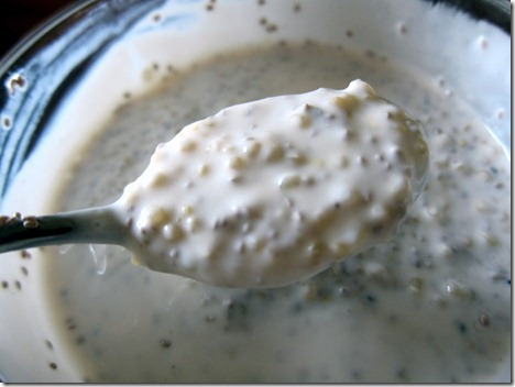 quinoa with yogurt and chia seeds