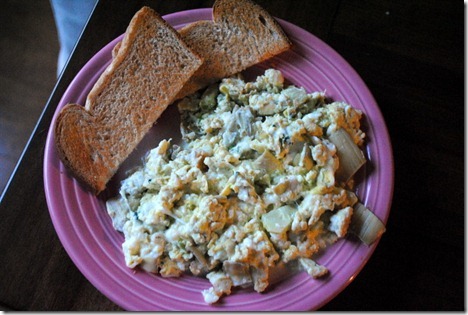 scrambled eggs with artichoke 028