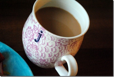 anthropologie initial mug