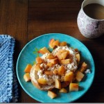 bagel with ricotta and fruit 002