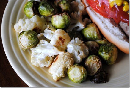 brussels sprouts and cauliflower
