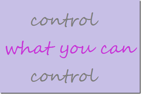 control what you can control