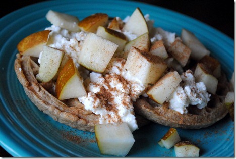 pear waffle ricotta