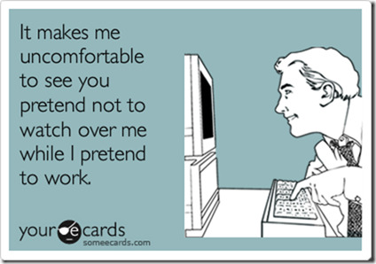 pretending to work 2